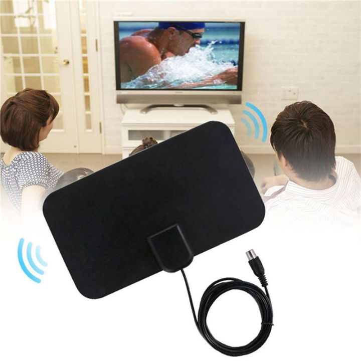 TV Antenna HDTV Flat HD Digital Indoor 50-Mile Range TVFox VHF UHF DVB