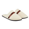 Unisex Indoor Thicken Non-Slip Coral Fleece Closed Toe Flat Shoes Hotel Slippers. 
