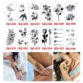 12Pcs/Set hand finger wrist tattoo sticker small size waterproof men tattoo dragon snake scorpin skull temporary tattoos boy. 
