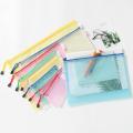 Zipper closure Zip file folders  A4 size Mesh material Mesh zipper pouch Waterproof Pencil eraser case Document bag for School students Office workers Cosmetics storage Travel organization Stationery. 
