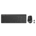 A4tech Fstyler FG2400 Air2 QuietKey Wireless Keyboard Mouse Combo Set - NEW EDITION - Silent Keyboard + Mouse - Lift in Air Multimedia Mouse - 2000 DPI Adjustable - Screen Capture Button on Mouse - One Touch OS Swap - Anti Sleep Mode - For Windows, Mac OS. 