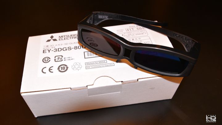 Mitsubishi Black Liquid Crystal 3D Glasses with High-Speed Shutter for EY 3DGS 80U Active Shutter 3D Glasses for DLP Projector