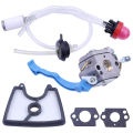 Cauretor with Air Fuel Filter Line Tune for Husqvarna 125B 125BX 125BVX Leaf Blower Parts for Zama C1Q-W37 581798001. 