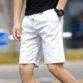 Summer Men's Fishbone Print shorts pants Cotton Loose Casual Fashion Beach pantalones cortos Joggers Streetwear short homme. 