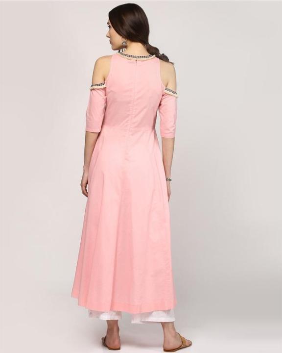Pink%20Cotton%20Anarkali%20Off-Shoulder%20Kurta%20For%20Women%20-%20Image%204