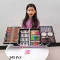 Unicorn - Space 145 Pcs Colouring Kit Kids Art Set Stylish Artists Sketching & Painting Provides Sketch Coloring, Drawing, Painting with Unicorn Aluminum Box. 