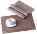 Placemats Easy to Clean Plastic Kitchen table place mats Washable PVC Woven Vinyl Placemat for Dining Table Mats Set of 6. 
