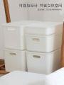 Japanese cosmetic storage box desktop skin care products finishing box clothes sundries plastic storage box dust belt cover. 