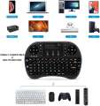 Mini Wireless Keyboard RF-500 with 3 Color RGB Backlit, 2.4GHz Wireless Mini Keyboard Rechargeable Controller with Touchpad Mouse Combo, Compatible with Android TV Box, IPTV, HTPC, Smart TV, PC,etc.. 