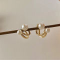 2021 Korean Luxury Pearl Earrings for Women Fashion Simple Pearl Stud Ear Clip Podazz. 