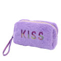 Cross border fashion plush makeup bag portable cute korean style travel toiletry bag hand-held cosmetics storage bag wholesale. 