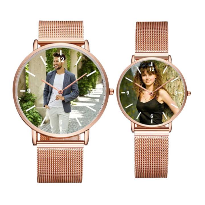 Your Photo and name on your Watch Customized photo watch (Single Piece)