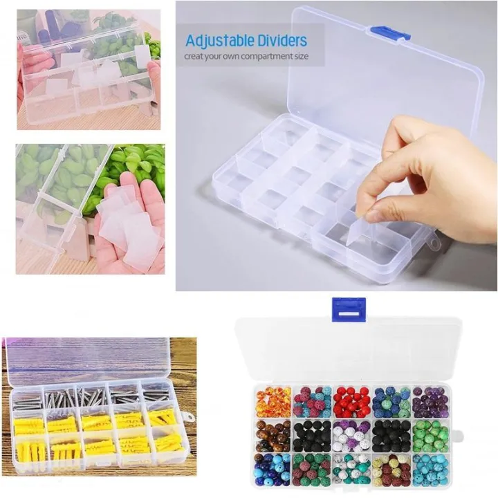 Adjustable%20Grid%20Transparent%20Plastic%20Beads/Art%20and%20craft%20Accessories/Hardware%20accessories/stationery%20Storage%20Box/Organizer%20-%20Image%206