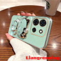 Casing infinix note 30 pro 30 vip infinix note 30 5g infinix note 30i 2023 phone case Softcase Electroplated silicone shockproof Cat cartoon with holder Cover new design DDKTM01. 