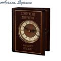 Decorative Book Storage Box Vintage Style Book Storage Box with Clock Large Capacity Decorative Organizer for Home Office Desktop Realistic Fake Book Stack Design Book Lover Gift. 