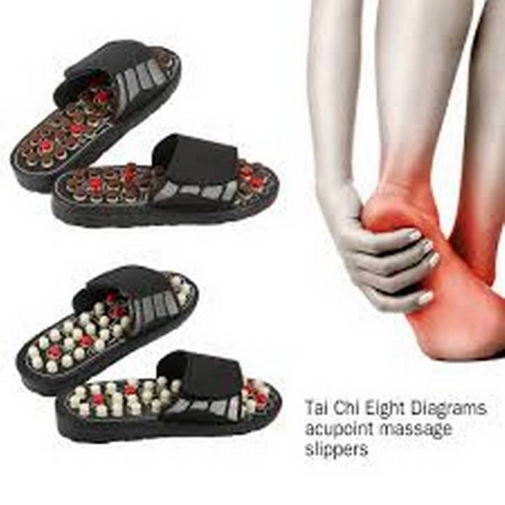 Magnet Therapy Foot Massager Shoes Health Care Massage Slippers (40-41 Rotating Dots)