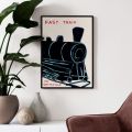 David Shrigley Rabbit Cat Biscuit Train Wall Art Prints Canvas Painting Nordic Poster Wall Pictures For Living Room Decor. 
