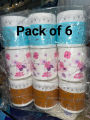 Pack of 6 Classic Cup - Plastic Cups - Gift Cups - Stylish Cup - Tea Cup - Coffee Cup - Tea and Coffee Mug - BPA Free Plastic. 