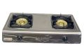 Black Stone 2 Burner Gas Stove Stainless Steel Black/Silver. 