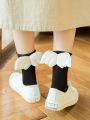 Girls Red Color Fashion Angel Wing Socks for 4 to 6 Year. 