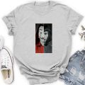 Money Heist Summer Printed Half Sleeves O Neck T Shirt For Women. 
