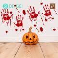Peel Stick Car Decal Spooky Halloween Window Stickers Easy to Apply Handprint Footprint Design for Car Home Decor Perfect for Halloween Party Unique Scary Car Sticker. 