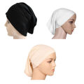 Pack of 3 Tube Inner Cap - Inner Band For Hijab - Black-White-Skin. 