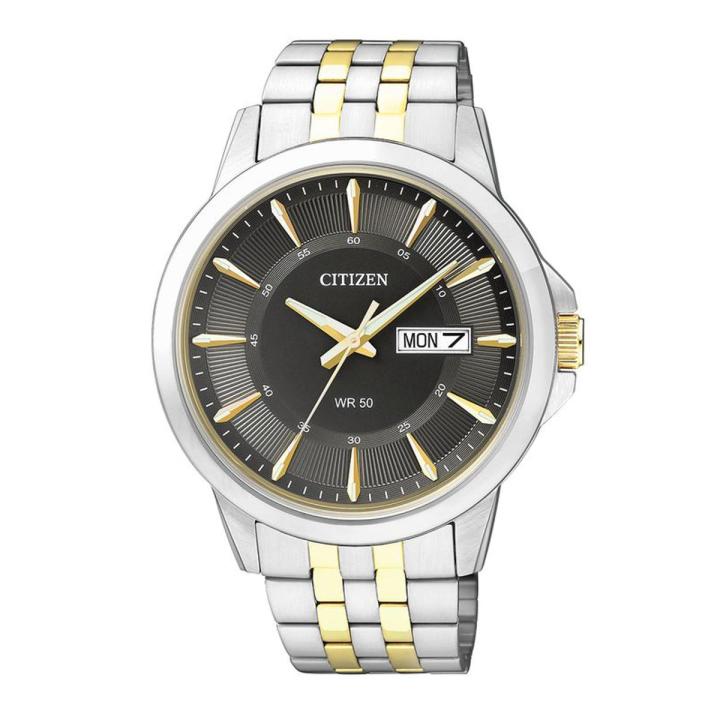 Citizen Stainless Steel with Two-Tone Gold Plating Gents Watch BF2018-52H - Wrist Watch for Men