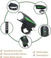 Bicycle Light Horn Speaker headlight cycle 2 in 1 bike rechargeable chargable Waterproof light Sharp Long range bike accessories headlights. 