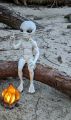 UFO Classic Alien Outer Space Statue Sitting Action Figure Shelf Sitter Realistic Sculpture Figurine Lawn Yard Home Decor Indoor Outdoor Gaming Pc Casing Computer Case Room Decoration. 
