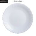6 Pcs Opal Glass Marble Flat Plate 7 Inch- Desert Plates- In Different Prints. 