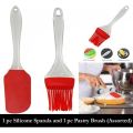 Silicon brush and Spatula set - Large size. 