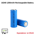 CR123A Battery Rechargeable  1200mah 3.7v Li-ion 16340| SkyScraper Store. 