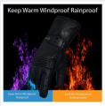 Real Leather Gloves Winter Fleece Lined Soft Comfy Cycle Driving Thermal Gloves, Sheepskin Thermal Waterproof Reinforced Warm Biker Driving Gloves (Black), 1 Pair Leather Winter Gloves for Men and Women Use. 