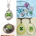 Q81D 10 Pcs Real Dried Pressed 4-leaf Clover Dried Flowers Leaves Epoxy Mold Fillers for DIY Resin Crafts,Soap Candle Making. 