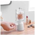 Two-Layer Acrylic Organizer Transparent Round  Storage Box CottonBud Cotton Bud Puff & Pad Box Cosmetics Holder. 