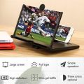 3D High-definition Screen Mobile Phone Amplifier Magnifier, Cell Phone Screen Magnifier Video Amplifier Smart Phone Bracket Holder Folding 3D HD Magnifying Glass Large Screen. 