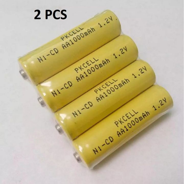 2Pcs AA 1.2V 1000mAh NiMH Rechargeable Batteries