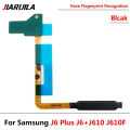 Fingerprint Sensor Home Return Key Menu Button With Power Flex Cable For Samsung J6 Plus J6+ J6plus J610 J610F Black Blue Red. 