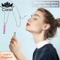 Carat Slow Breathing Necklace Zen Breath Necklace for Stress Relief Inner Peace Calm Meditation Tool for Women Men Teens Anxiety Reduction Pendant Anxiety Relief Breathing Accessory. 