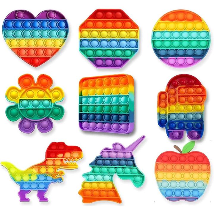 Pop It Fidget Toys, Pop Its Fidgets Stocking Stuffers for Kids, Fidget Toy Pack Figit Sensory Toys Popit Popits Christmas Kids Stocking Stuffers Ideas Teens Adults Gifts Girls Boys Toddler