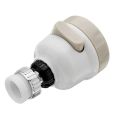 (White) - Movable Kitchen Tap Head, 360° Rotatable Water Spray ABS Sink Faucet Spray Head Tap,Splash Filter Water Saving Pressurisation Nozzle Bubbler Connector, 3 Modes Adjustment (White). 