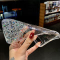 Phone Case OPPO Reno 6 4G Shiny Ring Back Cover Glitter Soft Transparent Doraemon Cases for OPPO Reno6 4G Back Cover Stars Moon Girls. 