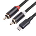 USB C to RCA Audio Cable Type-C to 2 RCA Cable 2RCA Jack Type C RCA Audio Cord for Phone Speaker Home Theater TV, 1M. 