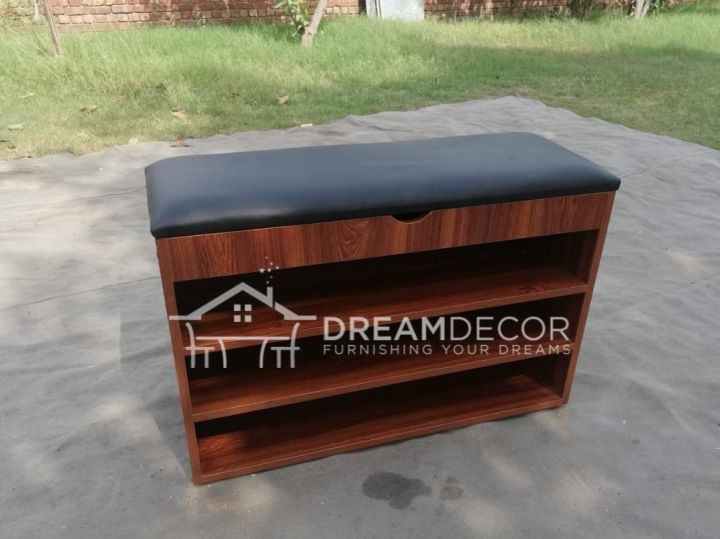Wooden Shoe Rack Organizer / 3 Tier Wooden Shoe Cabinet without Door