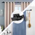 8PCS Curtain Rods No Drill Curtain Rod Brackets Hooks Stick Transparent Hook Holders for Home Bathroom and Hotel Use. 