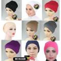 Pack of 9 Plain Muslim Women Cotton Islamic Inner hijab Caps Headwear Underscarf Hijab Head Wrap Arab Cap Fashion - Be Hijabi. 
