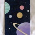 planets canvas painting. 