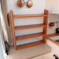 4 Shelf Kitchen Wall Hanging Rack. Large Storage Capacity. Wall Spice Shelf Organizer. 