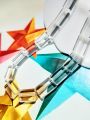 15 Glass Crystal Transparent Multicolor 13mm Flat Rectangle Beads for DIY, Jewelry Making, Crafting – 14.5*10mm Rectangle Shape Beads | 28 pcs Mix Set. 